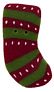 Small Red & Green Stripe Stocking